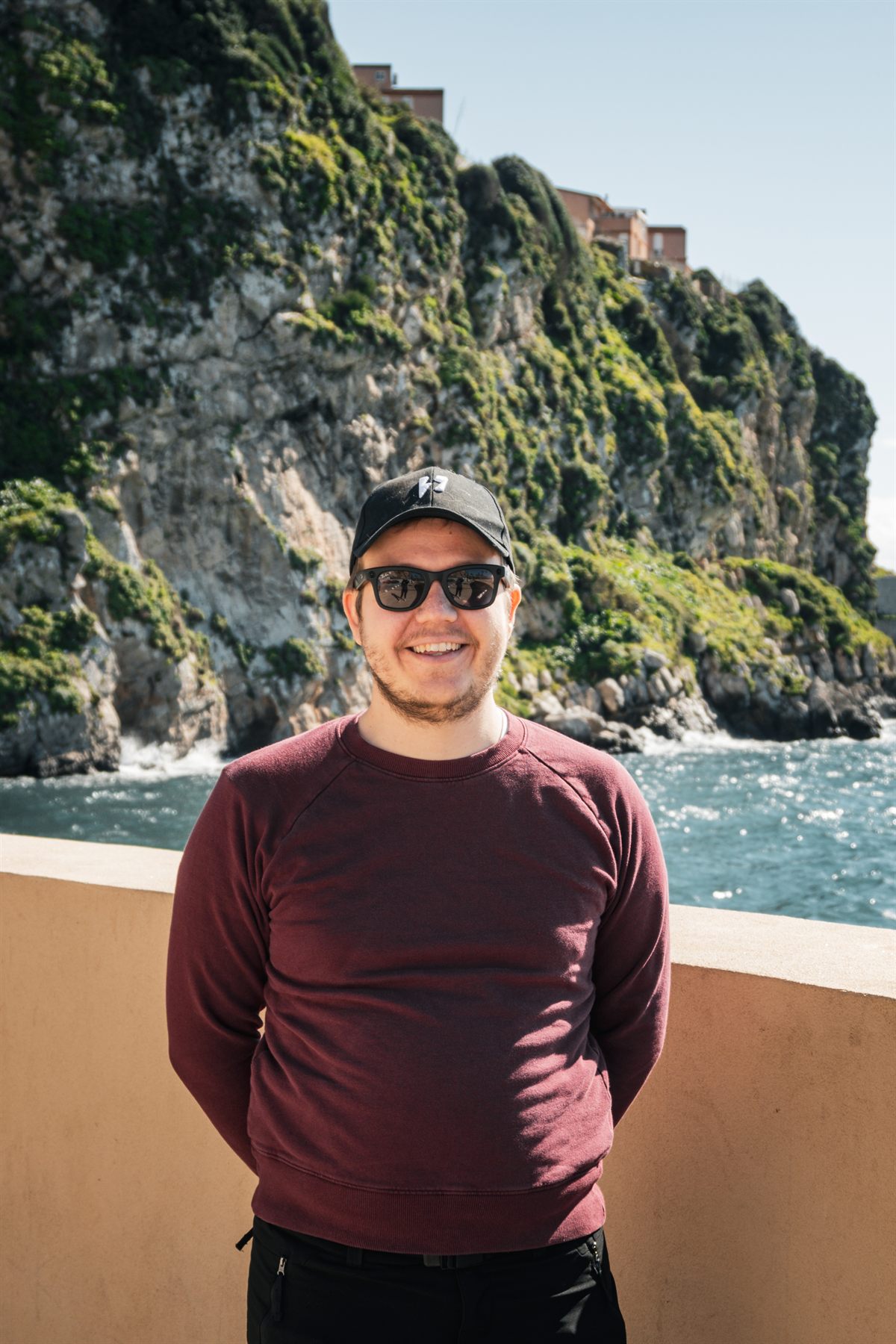 Gábor Szabó by the sea in Gibraltar