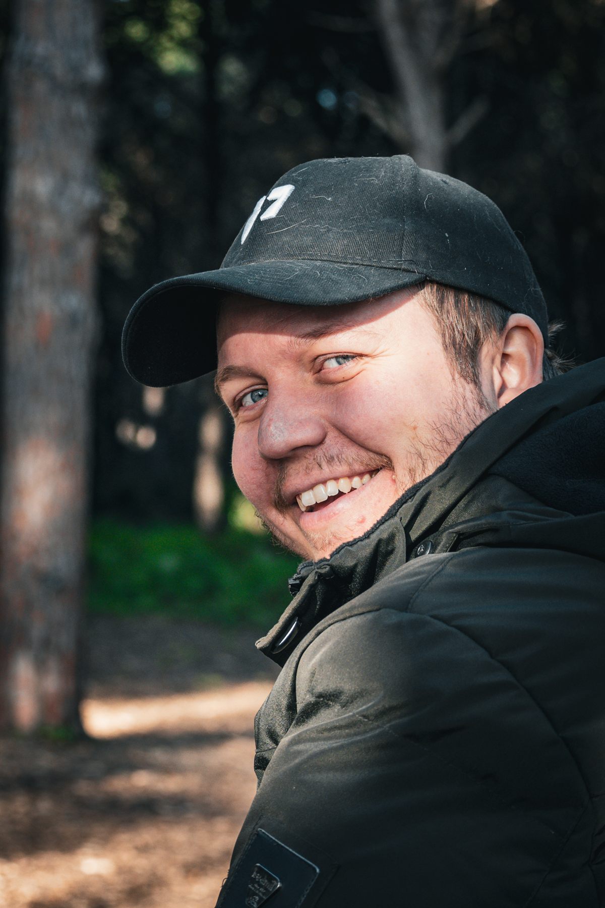 Gábor Szabó smiling outdoors