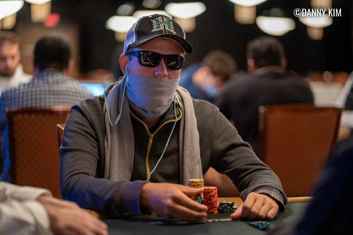 Gábor Szabó focused at the WSOP table